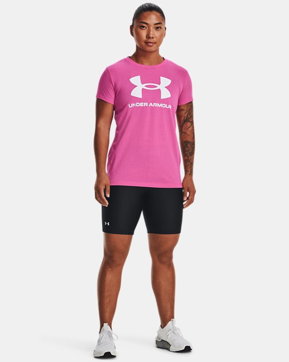 Tee-shirt à manches courtes UA Sportstyle Graphic pour femme, Pink, pdpMainDesktop image number 2